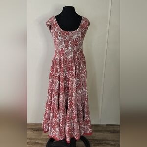 Soft Surroundings Red and White Maxi Dress